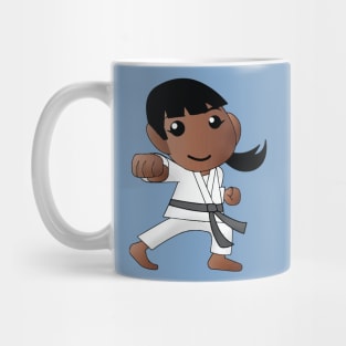 Karate Girl Punch Kawaii Cute Anime Cartoon Character Mug